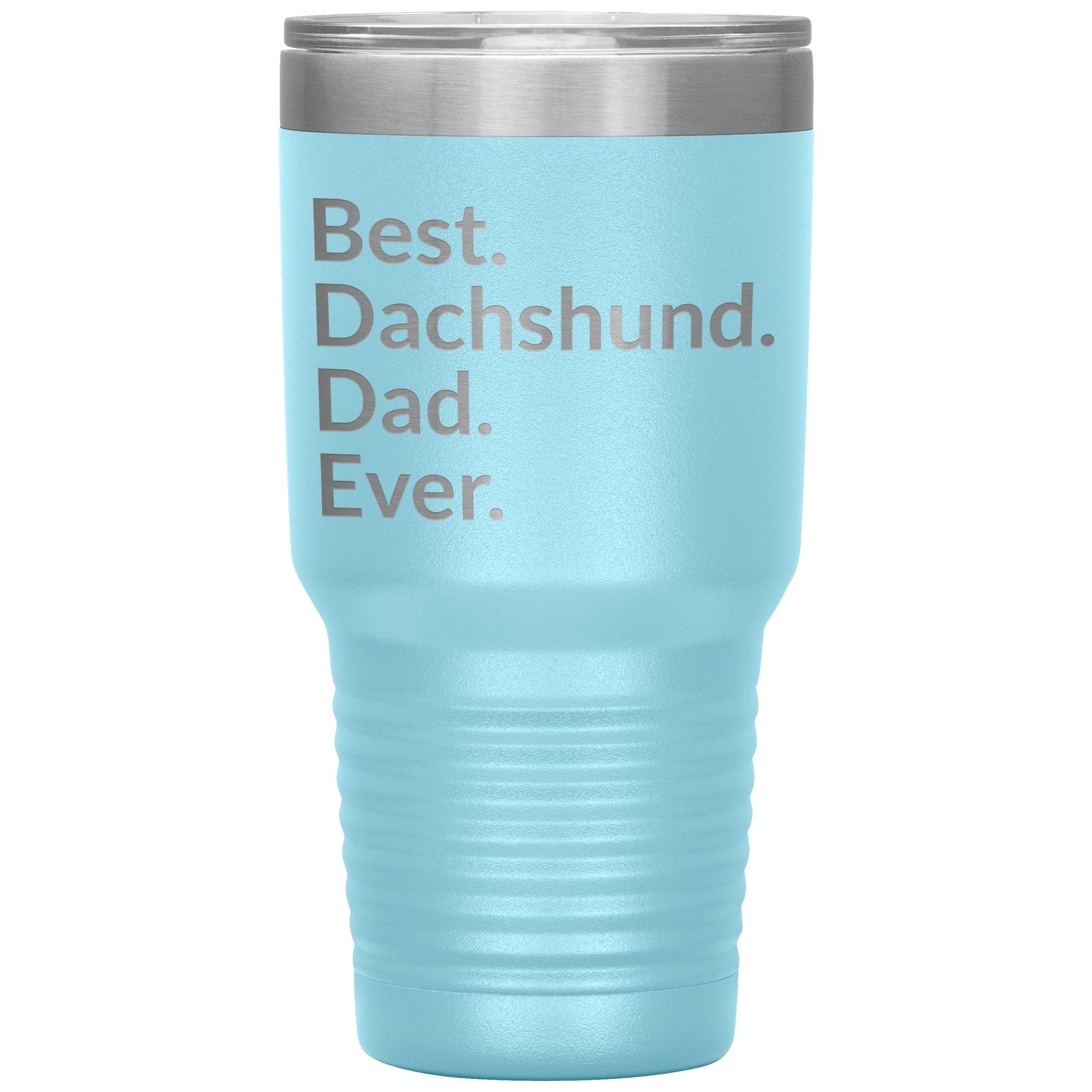 Best dachshund dad 30 oz drink tumbler light blue