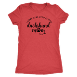 Stay at Home Dachshund Mom T-Shirt Vintage Red