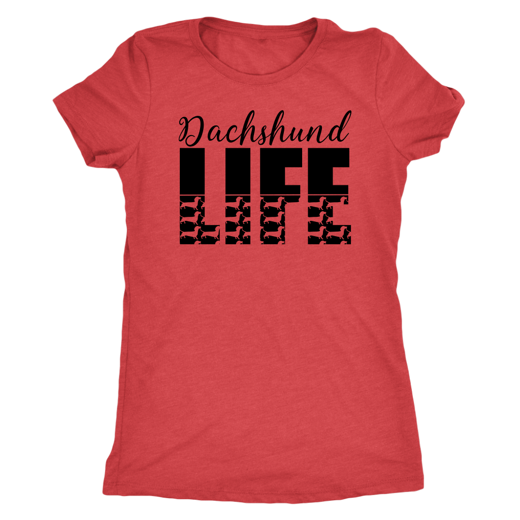 Dachshund Life dachshund t-shirt for people Vintage Red