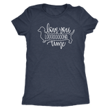 Love You Long Time Dachshund T-Shirt Vintage Navy