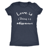 Love is being a rescue mom t-shirt for dog lovers Vintage Navy