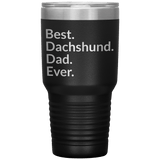 Best dachshund dad 30 oz drink tumbler black
