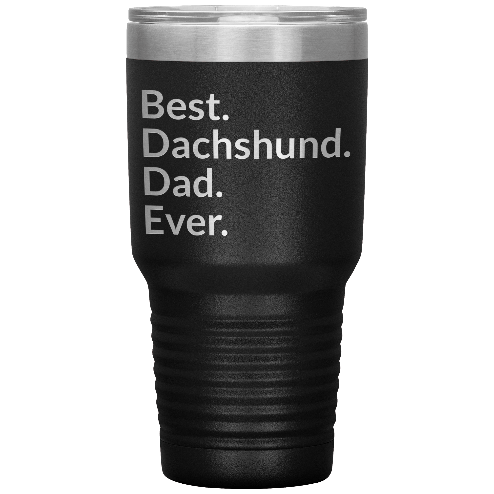 Best dachshund dad 30 oz drink tumbler black