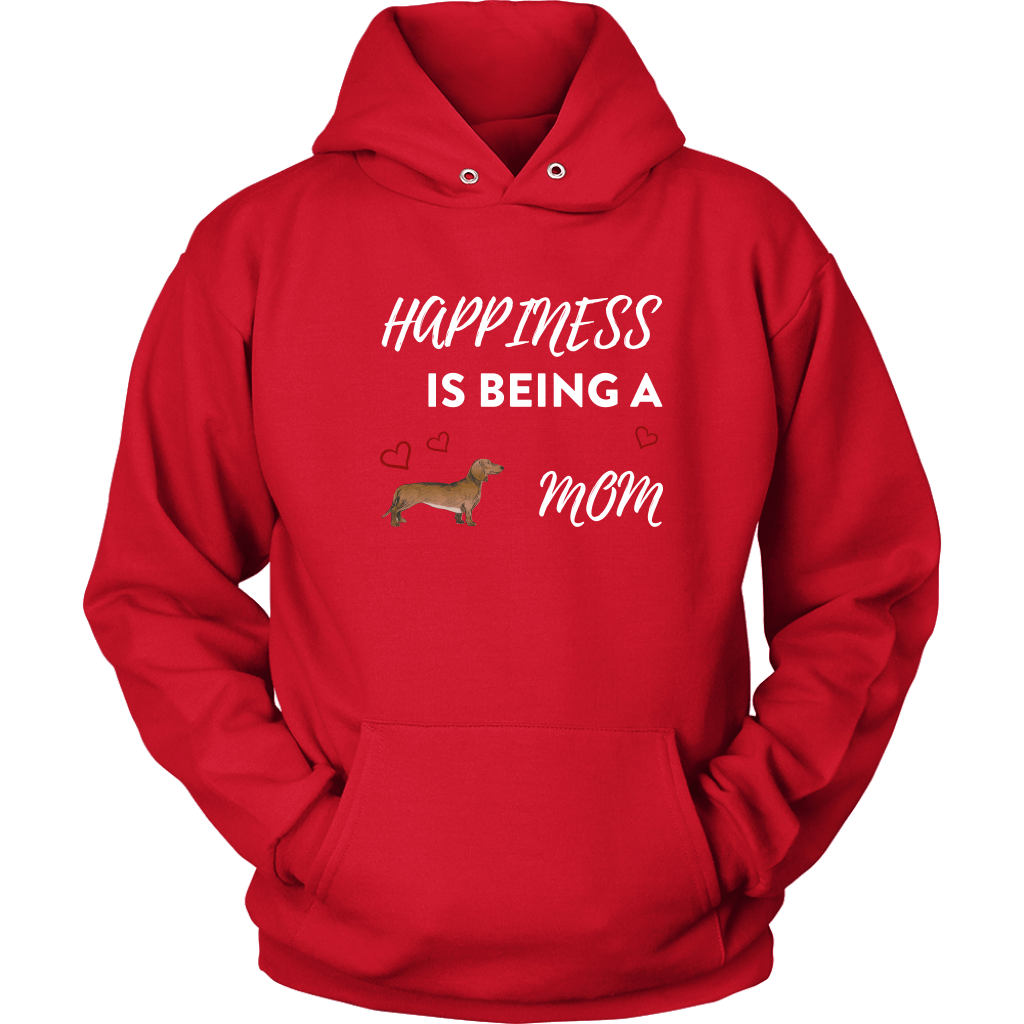Happiness is being a dachshund mom dachshund sweatshirt for people Red