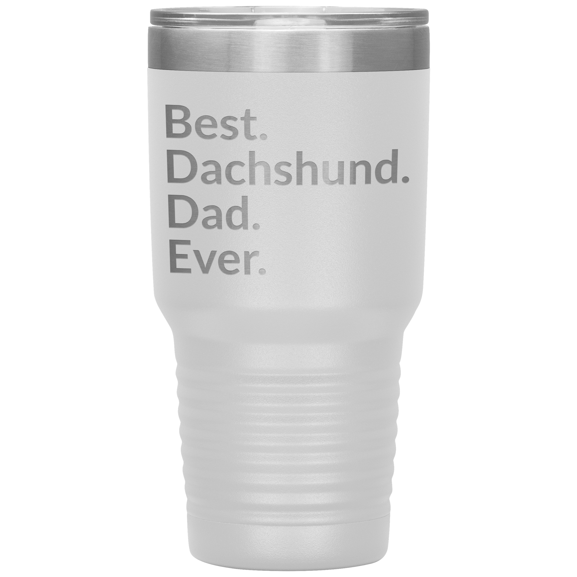 Best dachshund dad 30 oz drink tumbler white