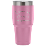 Love is Being a Rescue Mom stainless steel engraved drink Tumbler Light Purple
