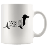 Dachshund silhouette 11oz coffee mug