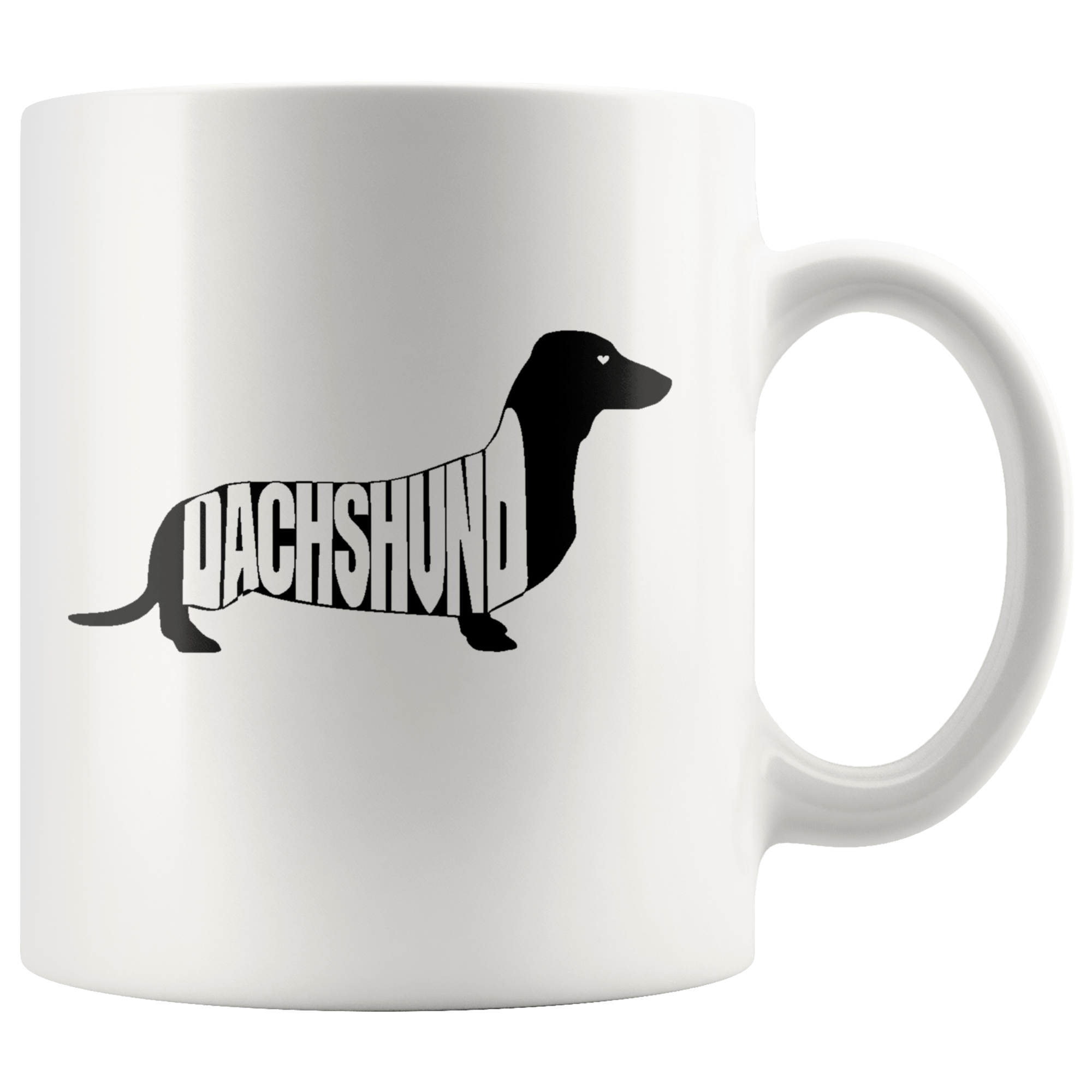 Dachshund silhouette 11oz coffee mug