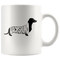 Dachshund silhouette 11oz coffee mug