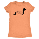 Dachshund t shirt with dachshund silhouette vintage orange