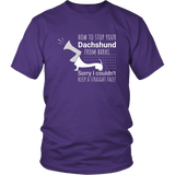 How to stop a dachshund from barking dachshund t-shirt for people Purple