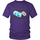 Happy Pills Dachshund T-Shirt Purple