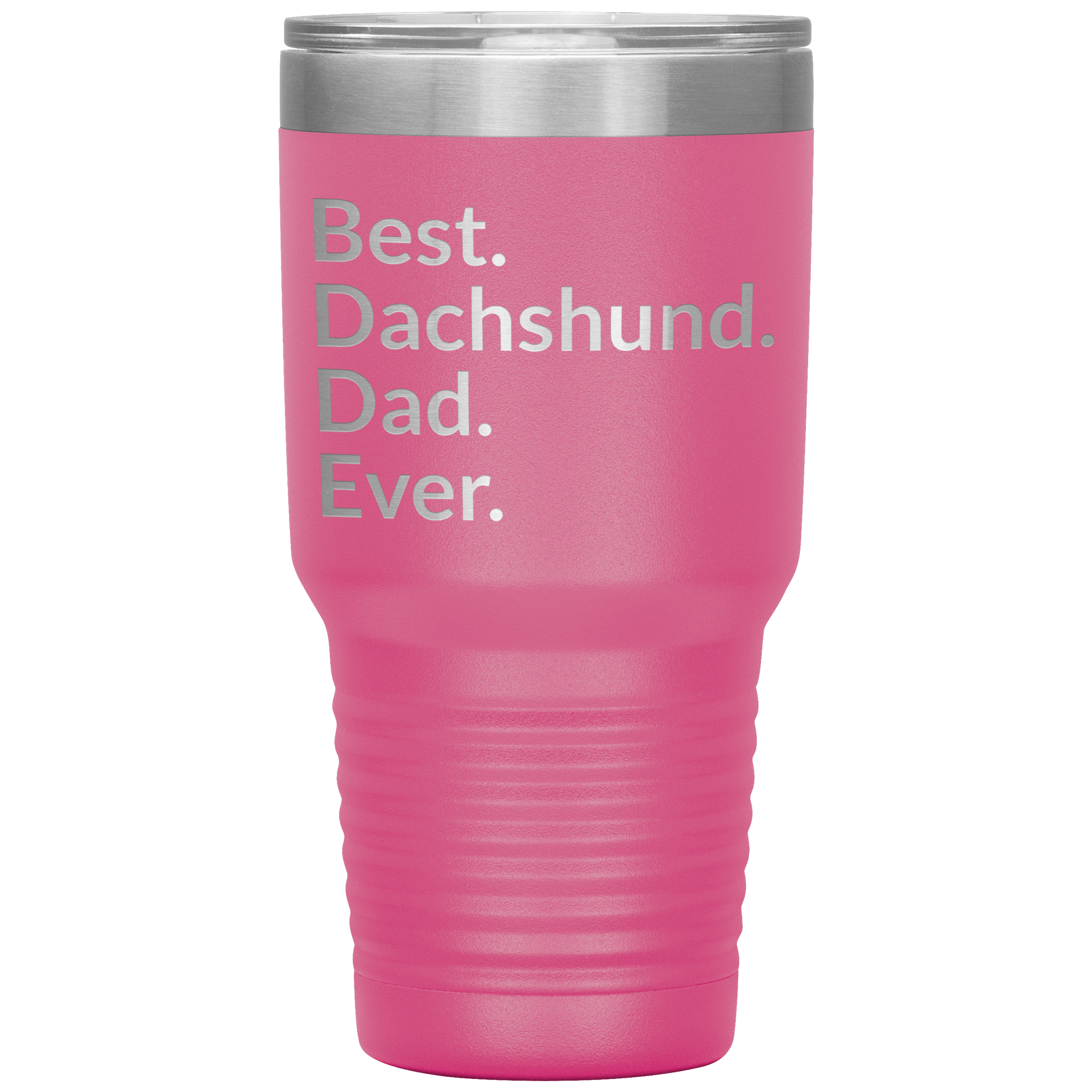 Best dachshund dad 30 oz drink tumbler pink