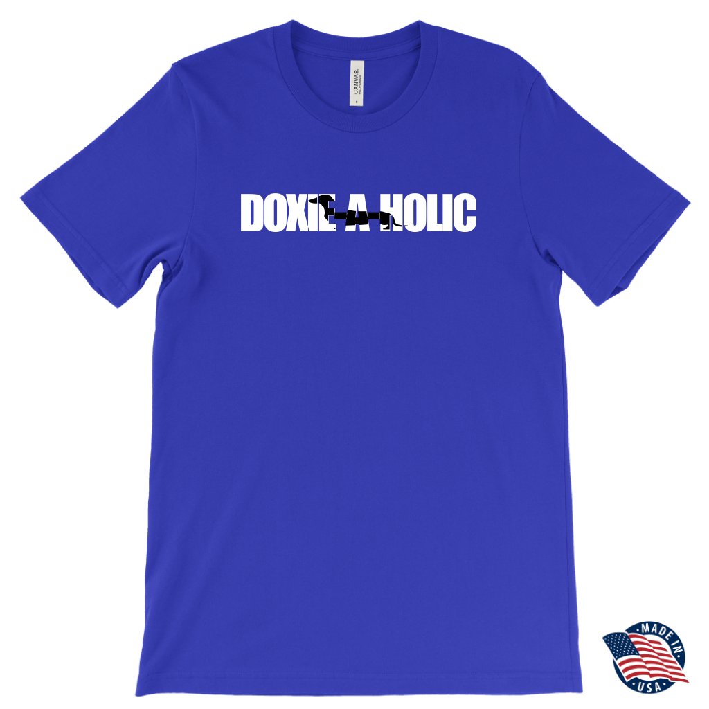 Doxie a holic dachshund silhouette t shirt Royal