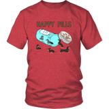 Happy Pills Dachshund T-Shirt Heather Red
