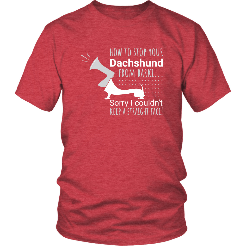How to stop a dachshund from barking dachshund t-shirt for people Heather Red
