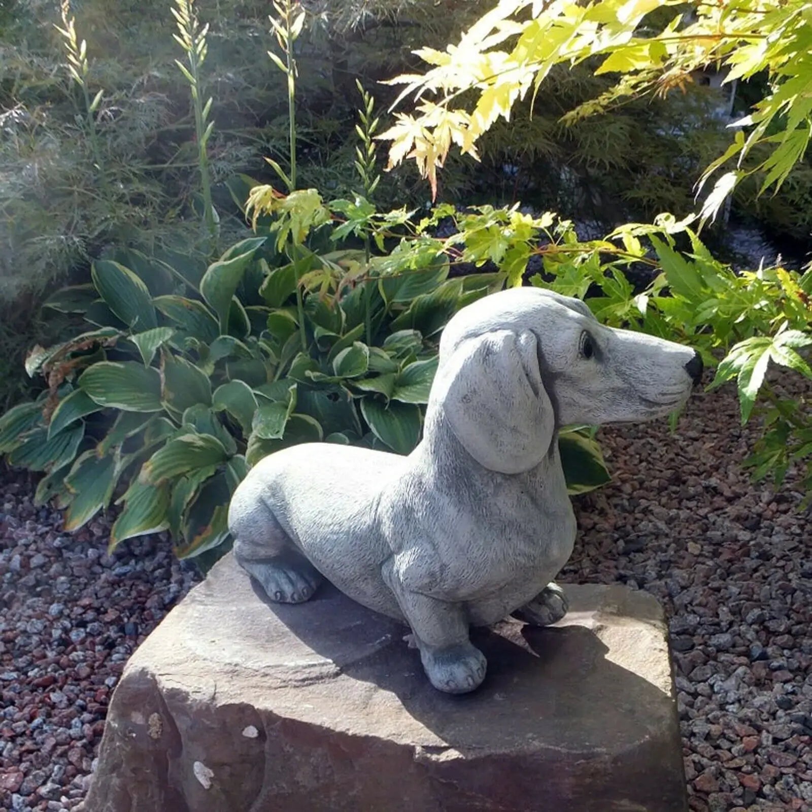 Unleash Your Garden's Charm: Dachshund Outdoor Statues Wagging Tail-ored Decor