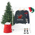 Dachshund Merry Christmas plaid silhouette Sweatshirt Dark Heather rack mockup