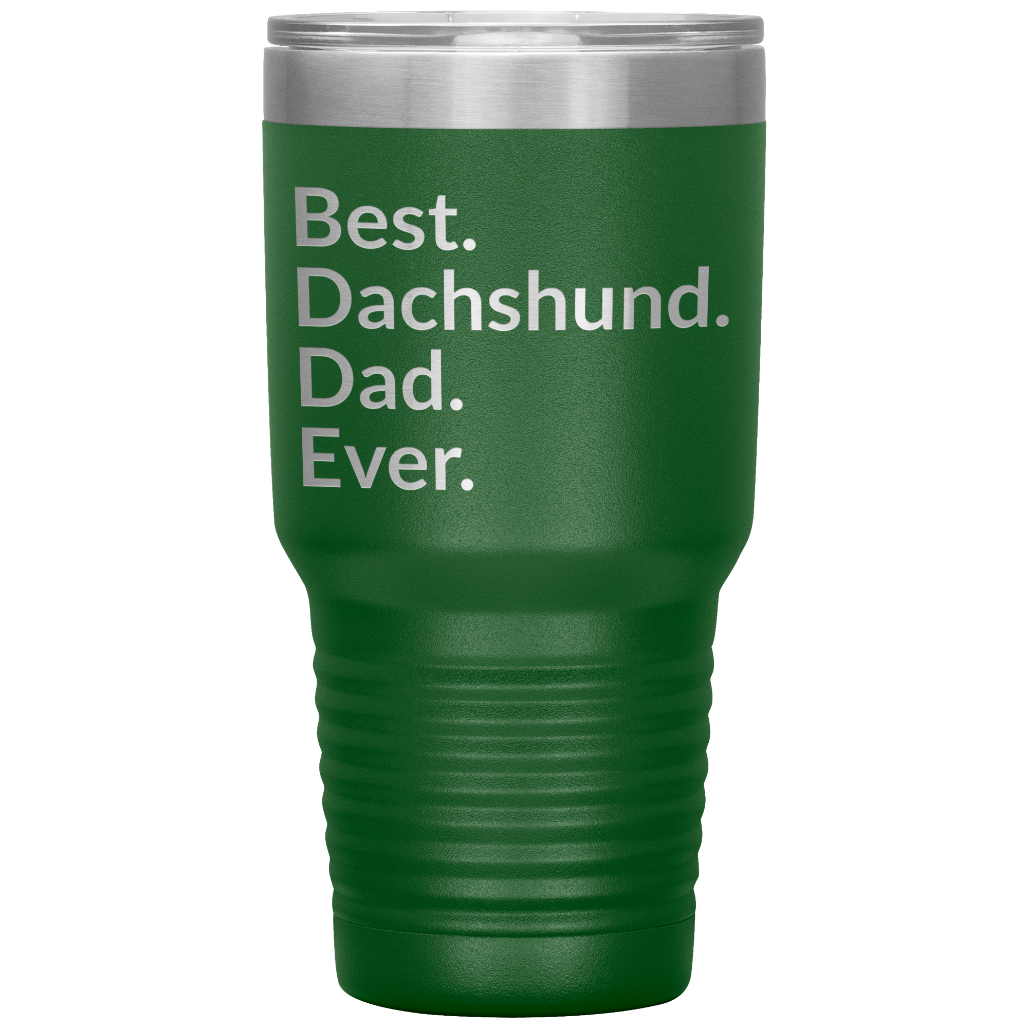 Best dachshund dad 30 oz drink tumbler green