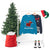 Dachshund Merry Christmas plaid silhouette Sweatshirt blue mockup