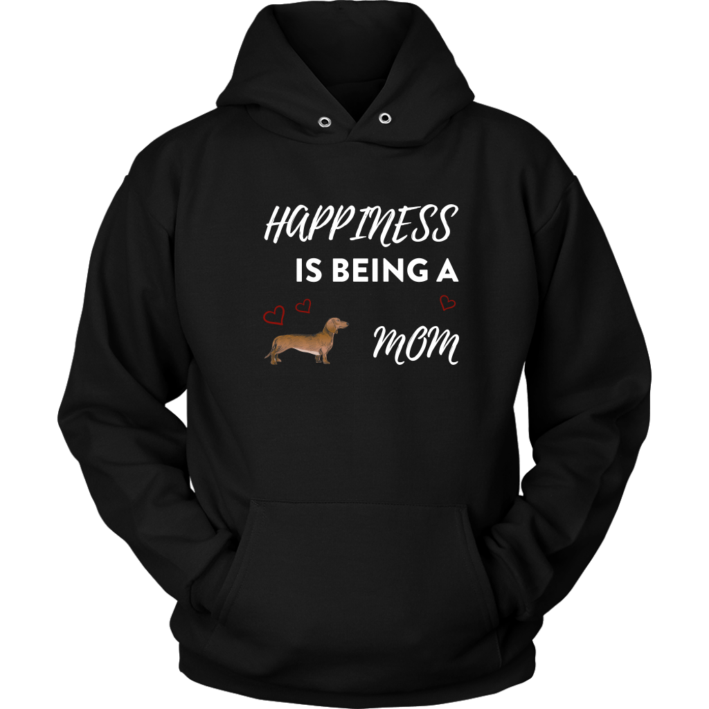 Happiness is being a dachshund mom dachshund sweatshirt for people Black
