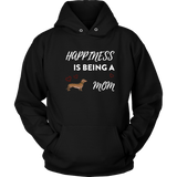 Happiness is being a dachshund mom dachshund sweatshirt for people Black