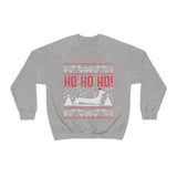 Ho Ho Ho Dachshund Christmas Sweatshirt Sport Grey