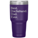 Best dachshund dad 30 oz drink tumbler purple