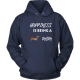 Happiness is being a dachshund mom dachshund sweatshirt for people Navy