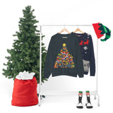 Dachshund christmas tree sweatshirt mockup 2
