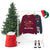 Dachshund Merry Christmas plaid silhouette Sweatshirt Sport Maroon rack mockup
