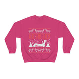 Ho Ho Ho Dachshund Christmas Sweatshirt Heliconia
