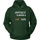 Happiness is being a dachshund mom dachshund sweatshirt for people Dark Green