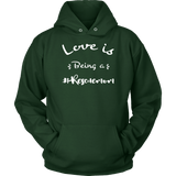 Dog Lovers Sweatshirt - Love is Being a Rescue Mom HoodieDark Green