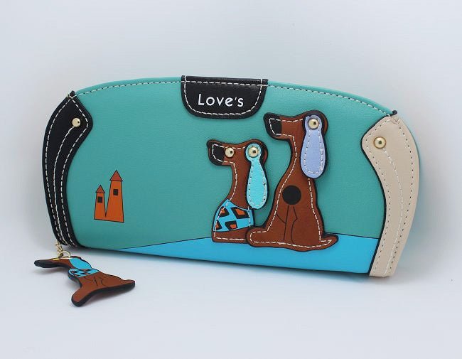 Stylish Designer Wallet for Dog Lovers Green