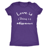 Love is being a rescue mom t-shirt for dog lovers Purple Rush
