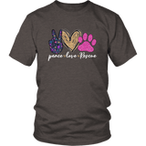 Peace Love Dachshunds Funny Cute dog lovers T-shirt for people Heather Brown