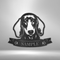 Dachshund silhouette metal sign wall decor black