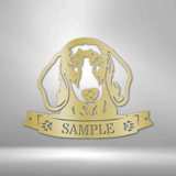 Dachshund silhouette metal sign wall decor copper