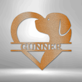 Personalized dog metal sign with name of your dog 12" Copper