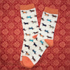 Dachshund Socks for Doxie Lovers Orange and White