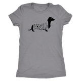 Dachshund t shirt with dachshund silhouette vintage grey