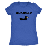 Ok Barker funny dachshund t-shirt for people Vintage Royal