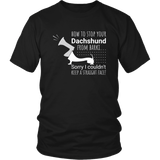 How to stop a dachshund from barking dachshund t-shirt for people Black