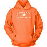 No Longer at my Side Furever in my Heart Memorial Hoodie Neon Orange