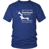 How to stop a dachshund from barking dachshund t-shirt for people Royal Blue
