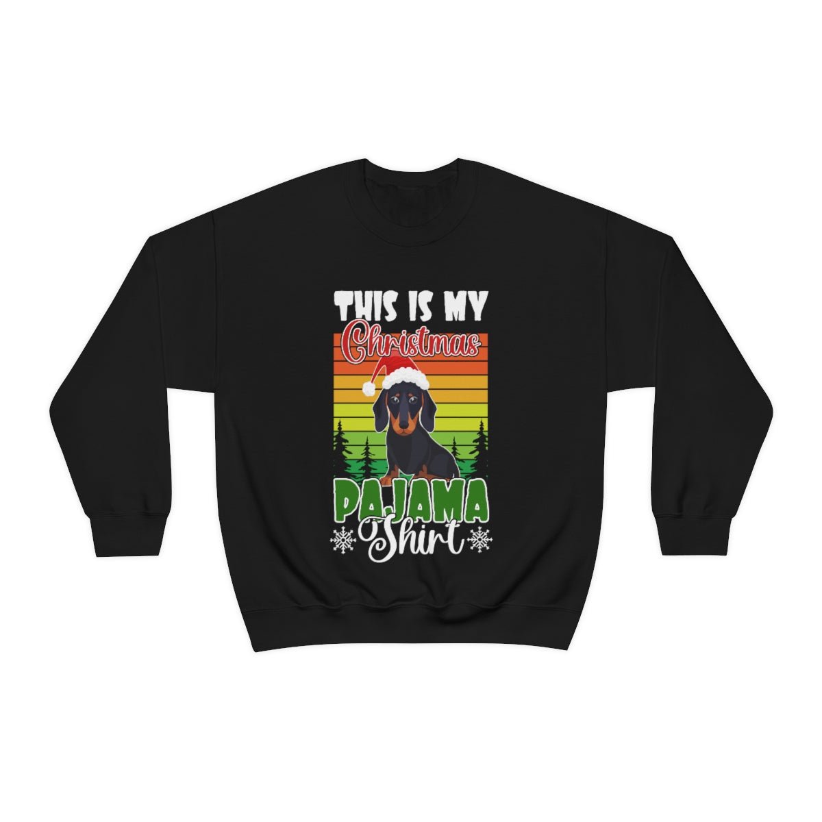 Dachshund christmas sweatshirt Black