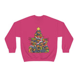 Dachshund christmas tree sweatshirt heather