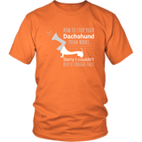 How to stop a dachshund from barking dachshund t-shirt for people Orange