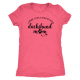 Stay at Home Dachshund Mom T-Shirt Vintage Light Pink